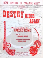 Rose Lovejoy Of Paradise Alley Sheet Music Destry Rides Again Harold Rome 1959