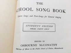 The School Song Book Antique Sheet Music Students Edition 1913