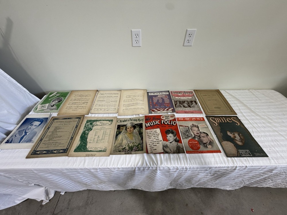 Vintage Piano Vocal Solo Sheet Music Lot, Collection/Song Book Folios