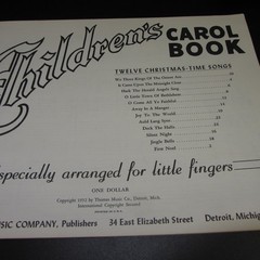Vintage Christmas Carol Book For Children by Thomas Music Co. 1952