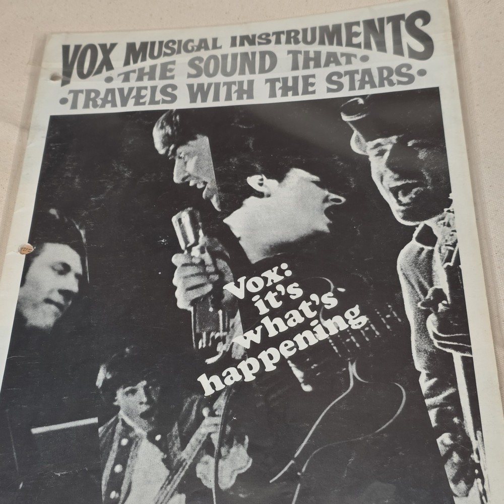 Original Vox Musical Instruments Catalog 1968 Beatles Cover Used From Music Shop