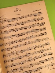 7 Sonatinas for Violin, Vintage 1914 sheet music booklet, 19 pages, some writing