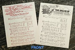 « Ballad of Woodsy Owl » Song Sheets, Vintage 1971, Two Versions, Mint