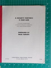 Vintage Sheet Music/Book A Mighty Fortress Is Our God A Chorale Concerto Bunjes