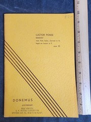 Luctor Ponse – Quintet for Flute, Oboe, Clarinet, Bassoon, Horn – Opus 32 Score