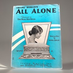All Alone Sheet Music 1924 Irving Berlin Music Box Revue Broadway Jazz Age