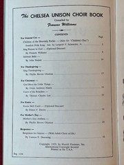 The Chelsea Unison Choir Book, Frances Williams 1955 Flammer 32 pages long
