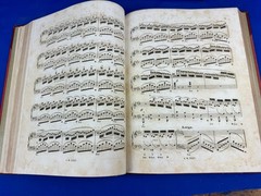 2 C.1855 Custom Bound Music Sheet Volumes ~ 2 CHOPIN & 2 Gottschalk, Hardcovers