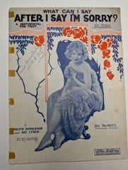 1926 What Can I Say After I Say I&rsquo;m Sorry? Sheet Music Bee Palmer Jazz Art Deco