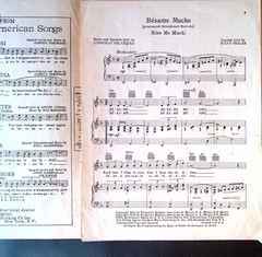 Besame Mucho Sheet Music Consuelo Velazquez 1941 Latin Bolero Piano Vocal