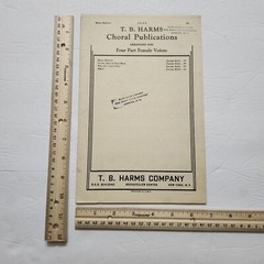 T. B. Harms Choral Publications Arranged for Four Part Female Voices Sheet Music