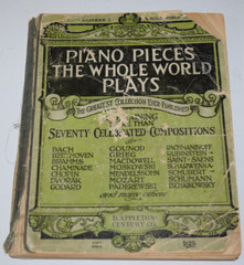 Piano Pieces The Whole World Plays by Albert E. Wier Antique 1918 Music Book #2