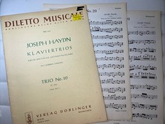 Joseph Haydn Sheet Music Piano Trio No. 20 in D Major Violin Violincello Diletto