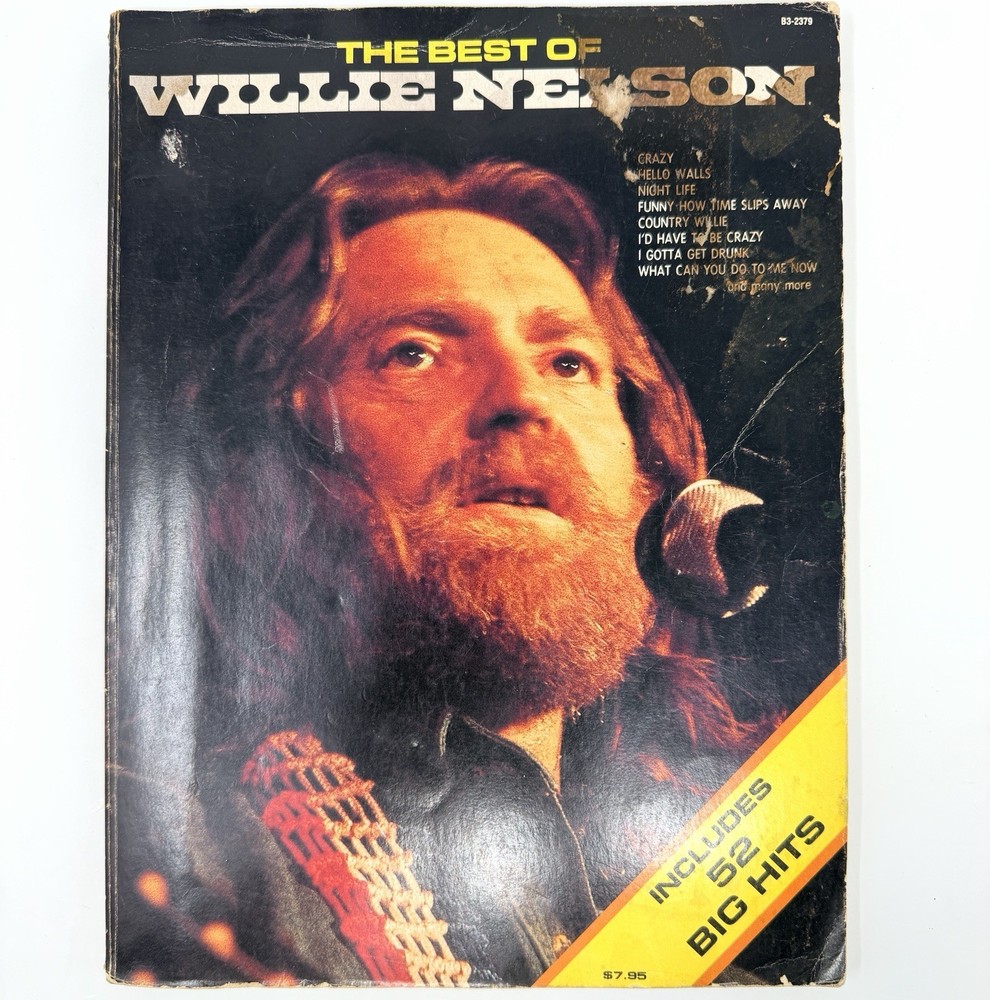 Vintage 1976 The Best of Willie Nelson Sheet Music Photo Songbook 52 Big Hits
