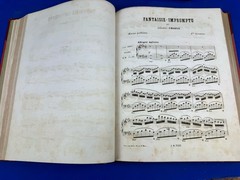 2 C.1855 Custom Bound Music Sheet Volumes ~ 2 CHOPIN & 2 Gottschalk, Hardcovers
