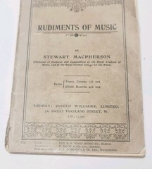 Rudiments of Music by S. Macpherson, Joseph Williams, Paperback Sheet Music Book