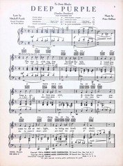 Deep Purple Sheet Music Woody Herman Peter De Rose Mitchell Parish French Lyrics