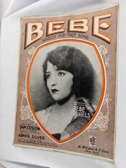 1923 BEBE, JAZZ FOX TROT SAM COSLOW BEBE DANIELS ORIGINAL SHEET MUSIC