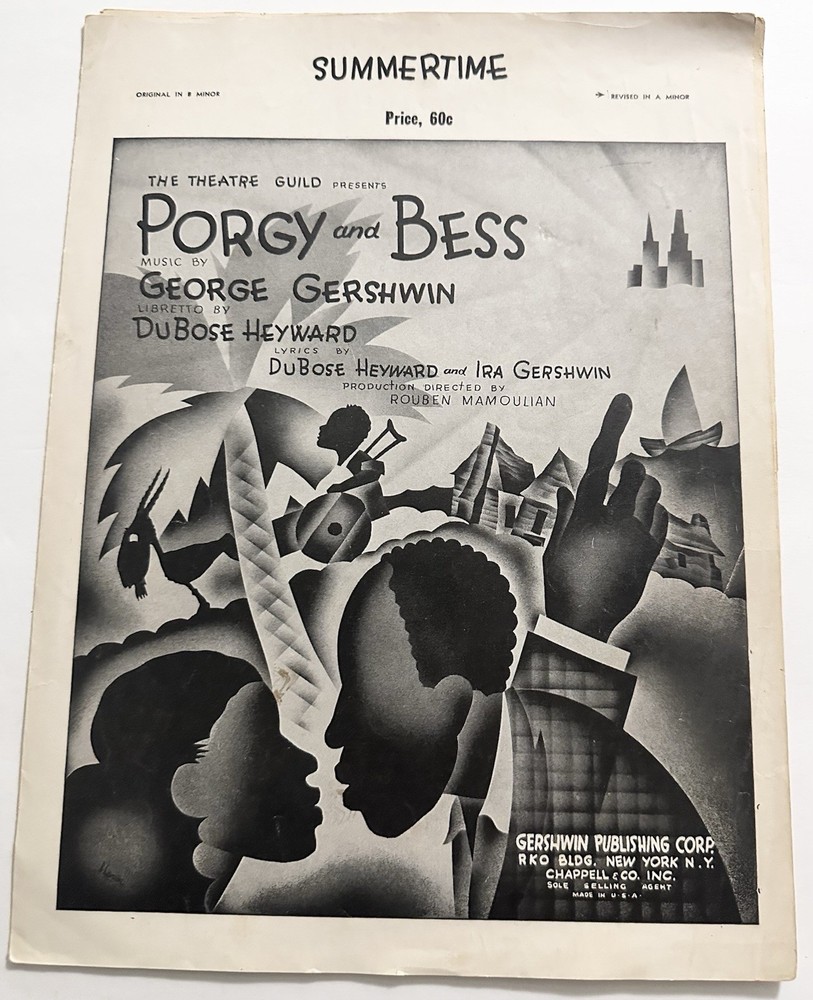 1935 Porgy and Bess SUMMERTIME Sheet Music George Gershwin A Minor/B Minor