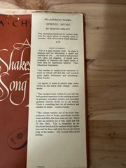 1957 A Shakespeare Song Book H.A. Chambers Blandford Press + Recorder Music Hunt