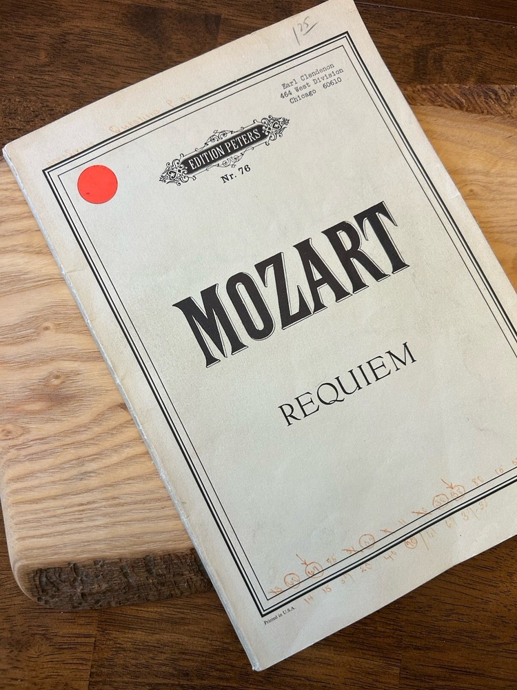 Mozart Requiem Choral Book German Words. Nr. 76. Some Piano Notes.