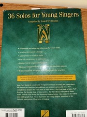 36 Solos For Young Singers Sheet Music Song, Music For Marimba, And More