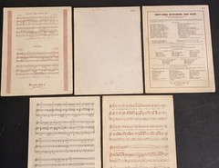 1950&Prime;s VTG Lot of 5 Sheet Lyrics Words Music