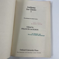 Anthems for Choirs Vol 1 2 3 and 4 Lot 4 Religious Choral Vocal Music Book