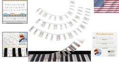 Piano Notes Guide for Beginners – 88-Key Full Size Piano Stickers, Removable Key