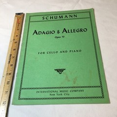 SCHUMANN: ADAGIO & ALLEGRO Opus 70 for Viola and Piano, Sheet Music c1952