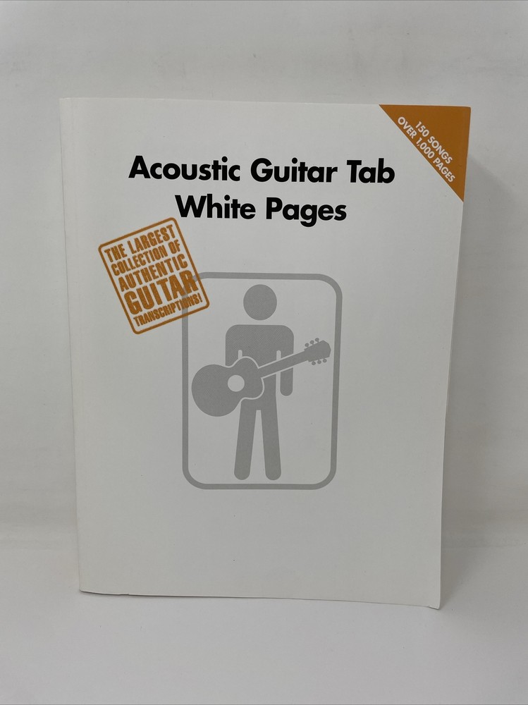 Acoustic Guitar Tab White Pages – 150 Songs Over 1,000 Pages – Large Paperback