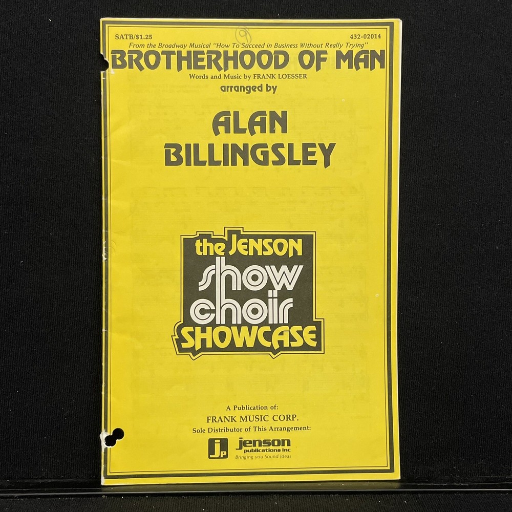 Brotherhood Of Man Alan Billingsley Sheet Music 24 Pages Vintage 1981