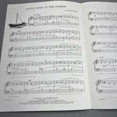 Little Boat in the Harbor Ella Ketterer Vintage 1941 Sheet Music Piano Solo