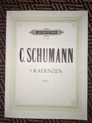 C Schumann 5 Kadenzen Edition Peters No 3629 Piano Sheet Music Book Germany