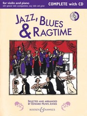 Jazz Blues & Ragtime for Violin Piano Sheet Music Chords Play-Along Book CD Pack