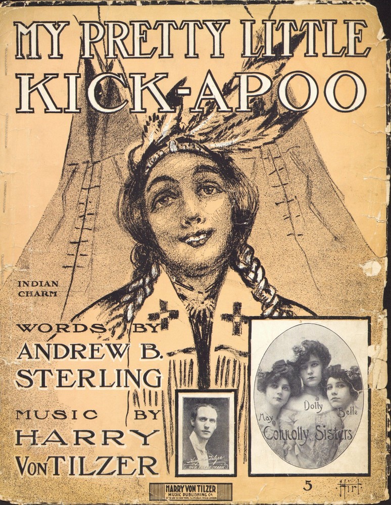 My Pretty KICKAPOO 1904 STERLING & VON TILZER Native American Sheet Music!