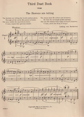 Schirmer&rsquo;s Scholastic Series Third Duet Song Book 1917