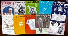 Lot of 10 Sheet Music: 2 OF HOAGY CARMICHAEL, I LOVE YOU TRULY, THE SHEIK, +