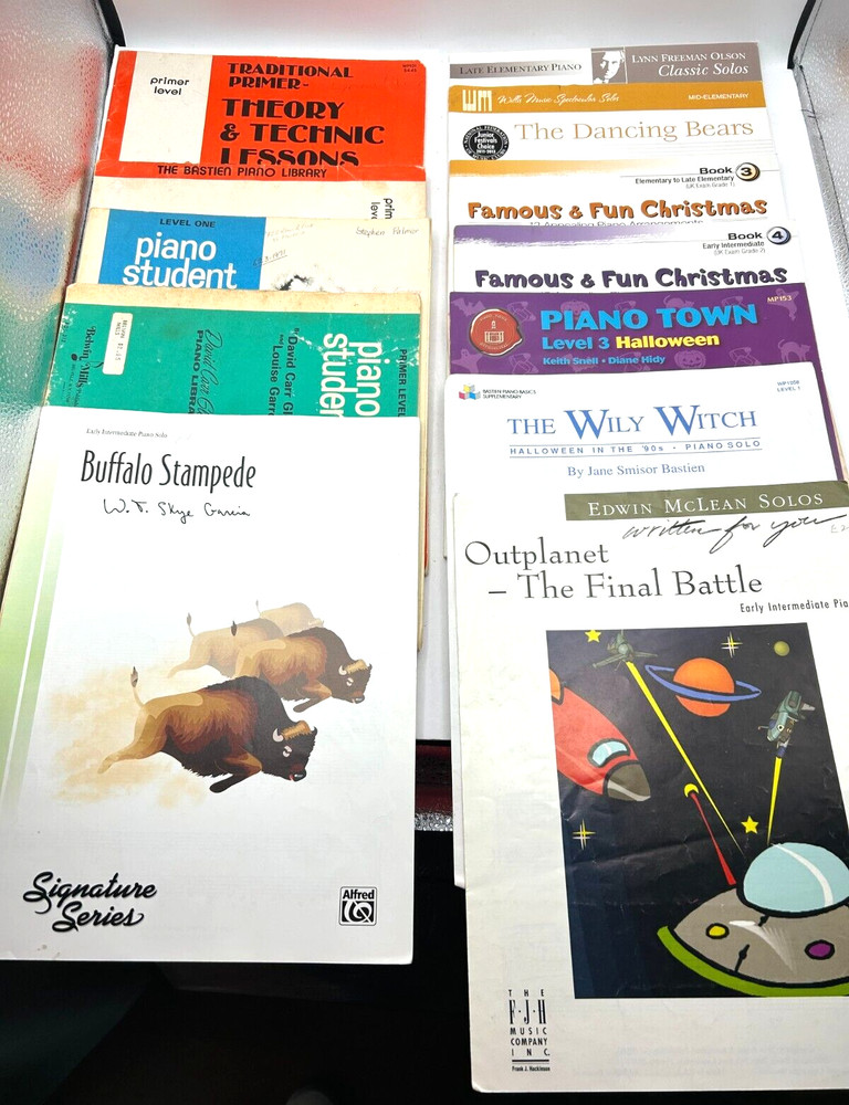 Lot of 12 Vintage Sheet Music Instruction Books Holiday Music Theory Paperback