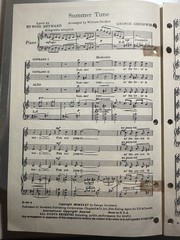 6×9 Stage Musical Sheet Music PORGY & BESS ‘Summer Time’ (Female Voices)