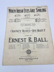VTG Sheet music « When Irish Eyes Are Smiling » Published M. Witmark & sons