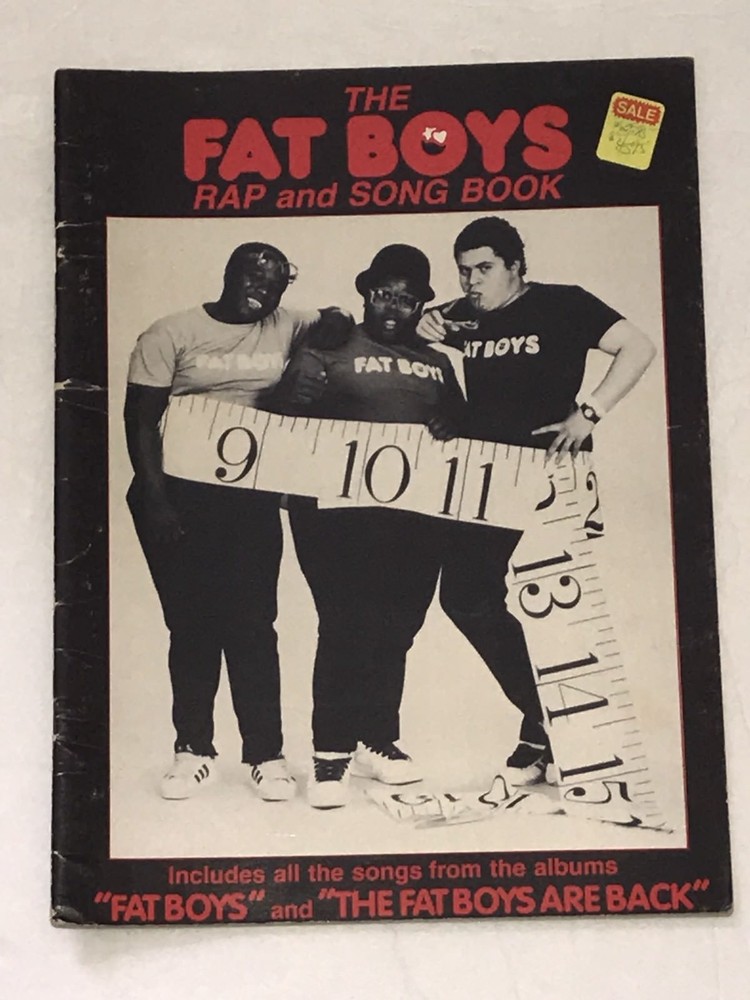 THE FAT BOYS RAP AND SONG BOOK SHEET MUSIC THE FAT BOYS ARE BACK