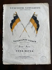 1850s Patriotic Austrian & Russian National Anthems Sheet Music Piano Ferd Beyer