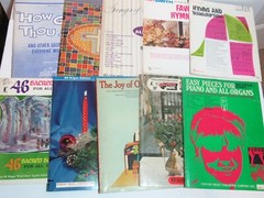Vtg Lot 10 All Organ Songbooks Hymns Christmas Pop Folk Music Books