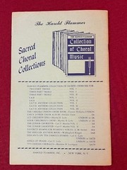 The Chelsea Unison Choir Book, Frances Williams 1955 Flammer 32 pages long