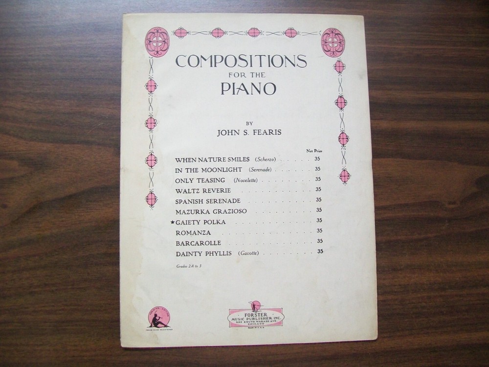 Gaiety Polka – Sheet Music – (1925) – By John S. Fearis – Good Condition (146)