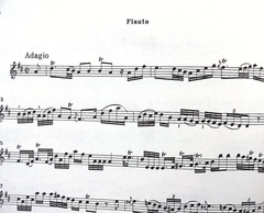 Vintage « Sonate D-Dur » for flute and Basso continuo by Wagenseil