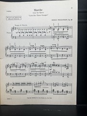 Prokofieff Marche from Opera Love for Three Oranges Piano Voice Sheet Music 1943