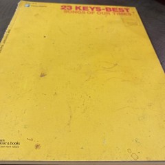 1968 23 Keys~BEST SONGS OF OUR TIMES~P/V~Charles Hansen Music~Pop Classics VTG