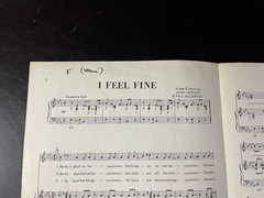 THE BEATLES -I FEEL FINE- SHEET MUSIC NORTHERN SONGS ENGLISH UK -3521